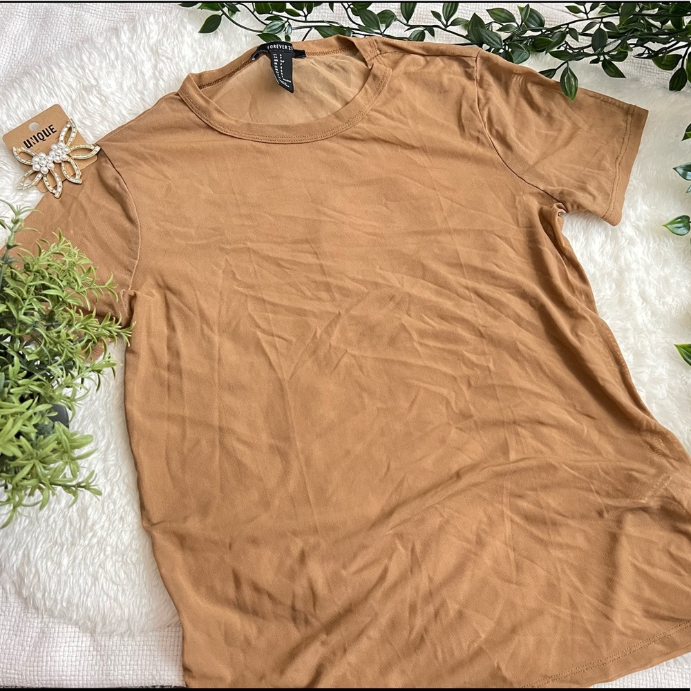 FOREVER 21 MESH TEE